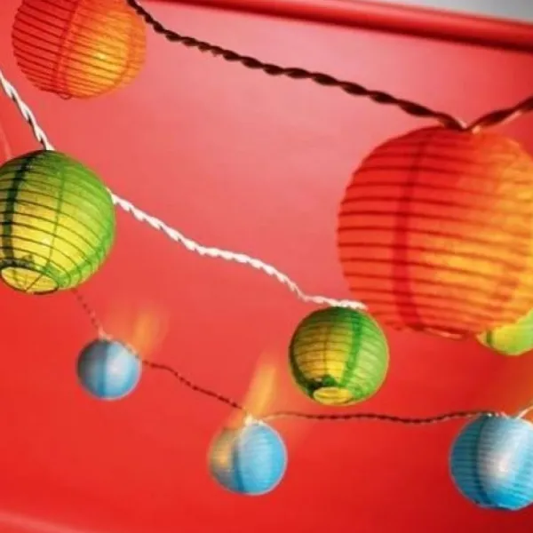 Badaboum Guirlande De Boule Lanterne En Papier Led New