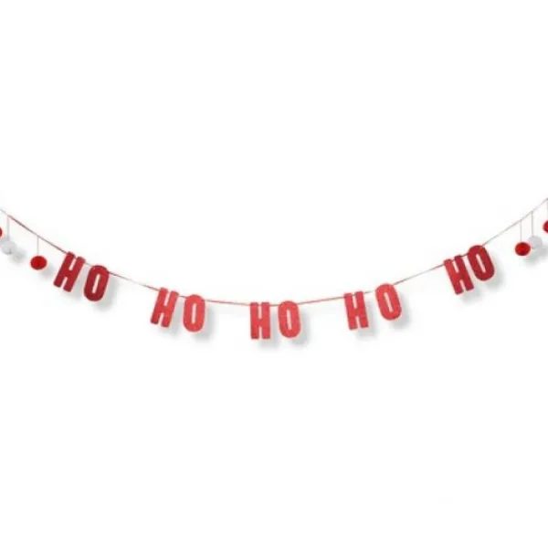 Badaboum Guirlande De Noel Hohoho Paillet Rouge Clearance