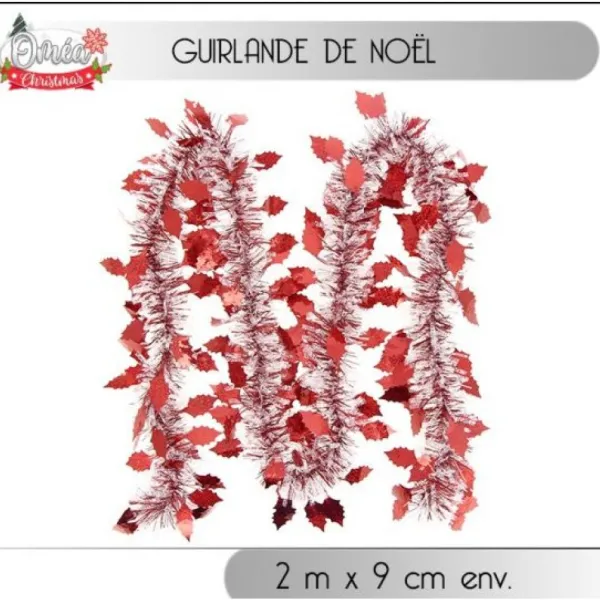 Badaboum Guirlande De Noel Houx Blanc Et Rouge Online