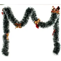 Badaboum Guirlande De Noel Vert Avec Bout Blanc Et Noeuds Sale