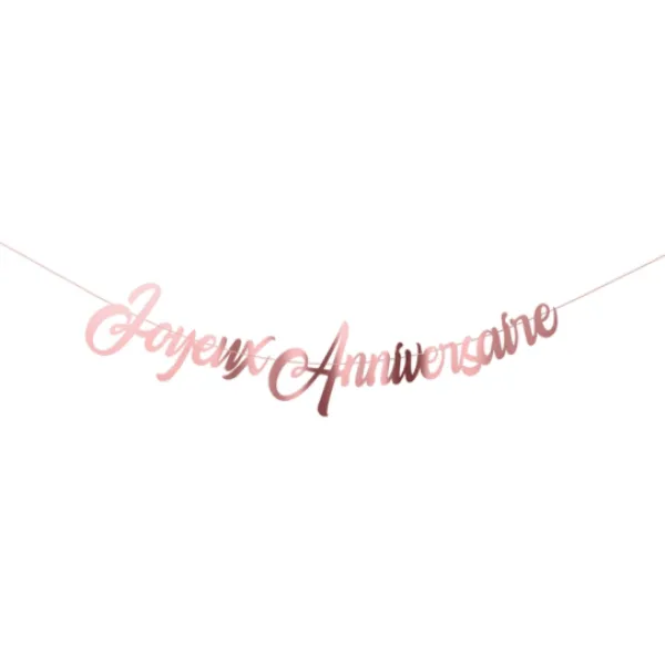 Hot Guirlande Deco Joyeux Anniversaire Rose Gold 2.5M Theme Joyeux Anniversaire