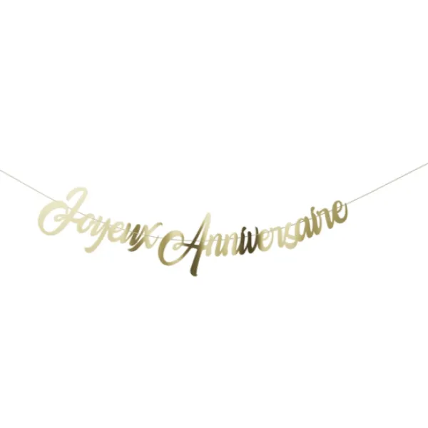Outlet Guirlande Deco Joyeux Anniversaire Or 2.5M Theme Joyeux Anniversaire