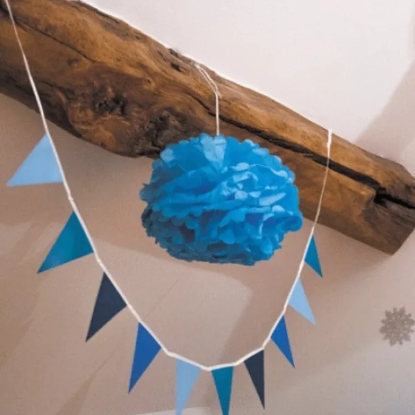 New Guirlande Fanions Bleu Pastel 3M Theme Deco Pastel