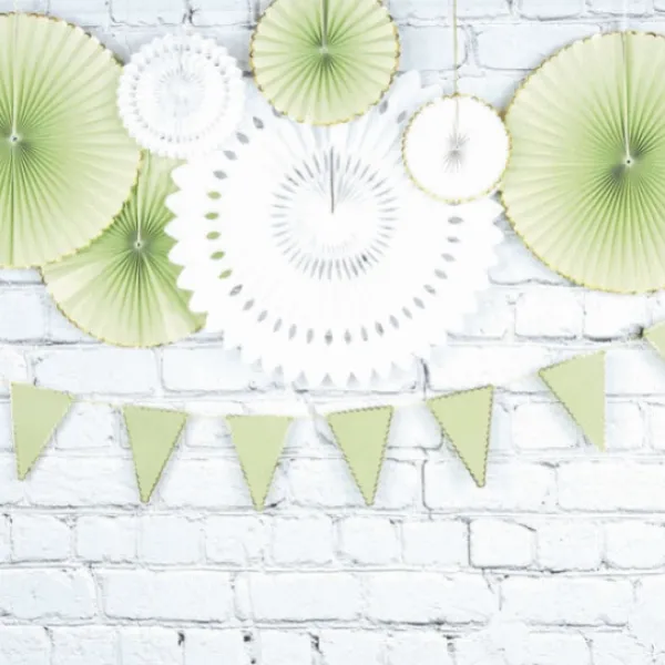 Guirlande Fanions Festonn E Vert Pastel 3M Theme Deco Pastel