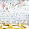 Guirlande Fanions Festonn E Rose Pastel 3M Theme Deco Pastel