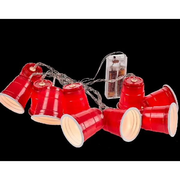 Badaboum Guirlande Lumineuse Gobelet Americain Rouge New