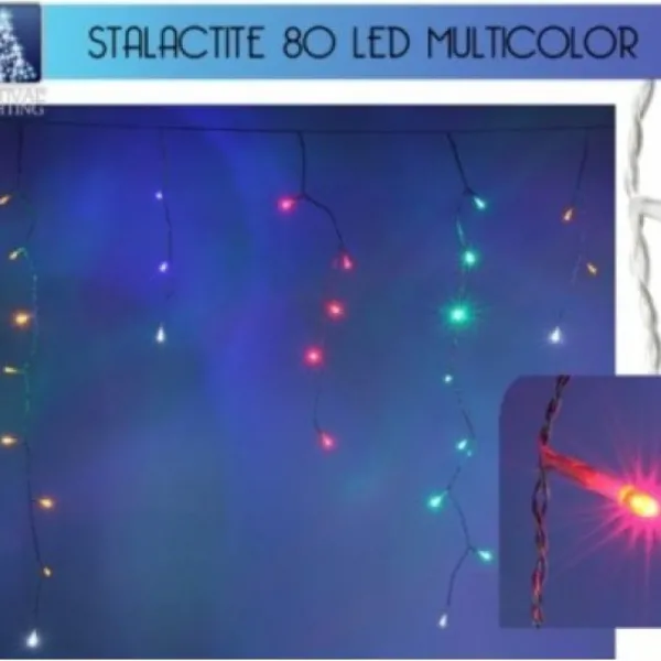 Badaboum Guirlande Lumineuse Stalactite 80 Led Multicolore Clearance