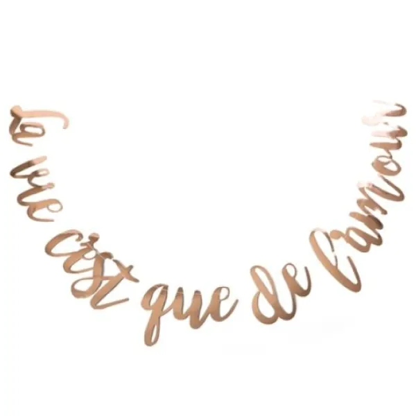Badaboum Guirlande Mariage C'Est Que De L'Amour Rose Gold
