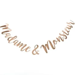 Badaboum Guirlande Mariage Monsieur Madame Rose Gold