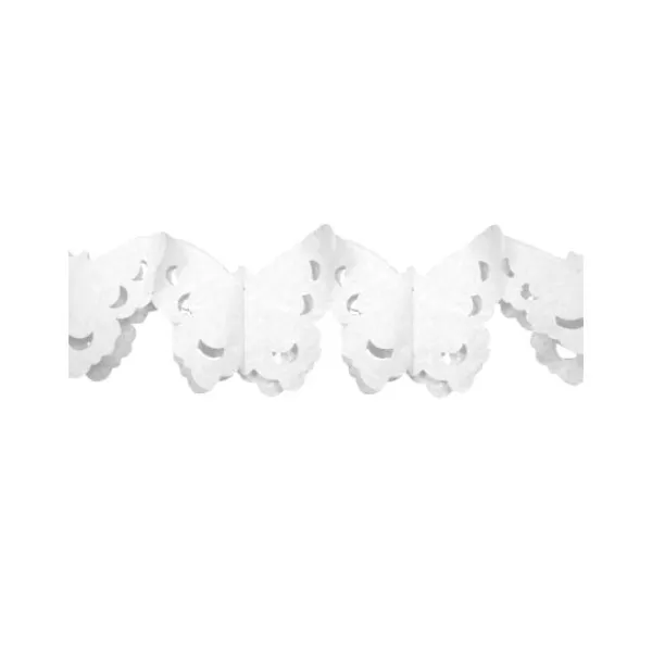 Badaboum Guirlande Papillon Suspendre Blanc