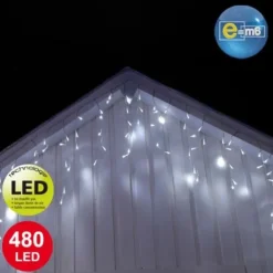 Badaboum Guirlande Stalactite De Noel Ext Rieur 15 M Tres Blanc Froid Outlet