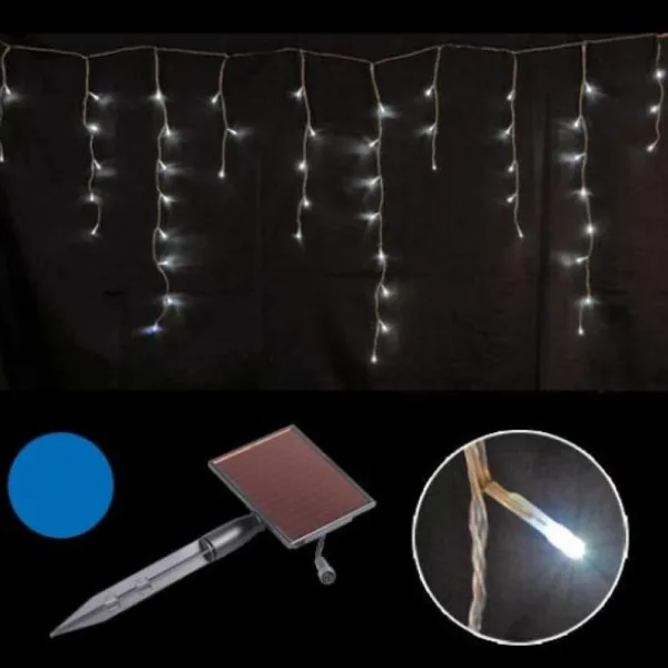 Badaboum Guirlande Stalactite Solaire 150 Led Bleues Sale