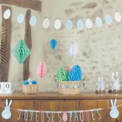 Hot Guirlande Uf De P Ques Pastel 1.60M Theme Deco Pastel