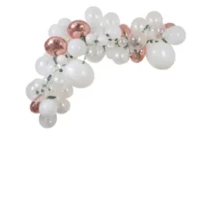 Badaboum Kit Arche De 70 Ballons Blanc Et Rose Gold
