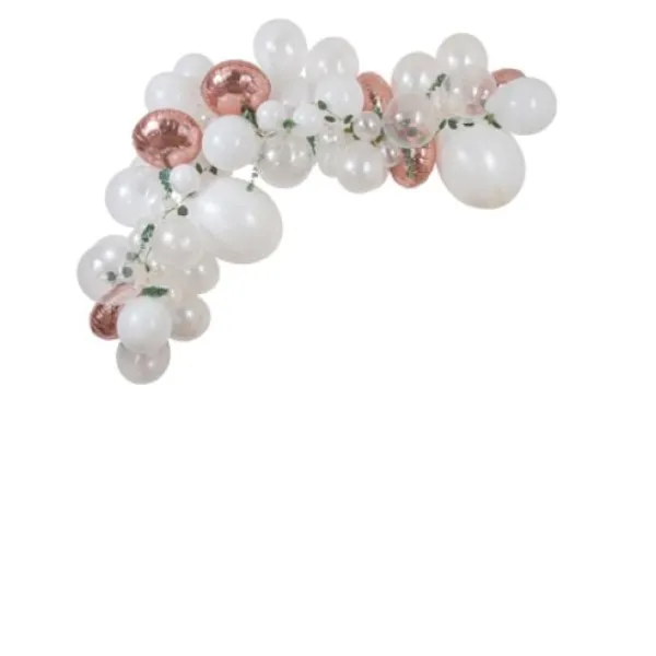Badaboum Kit Arche De 70 Ballons Blanc Et Rose Gold