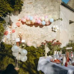 Kit Arche De 45 Ballons Pastel Et Or Berlingot Theme Deco Pastel