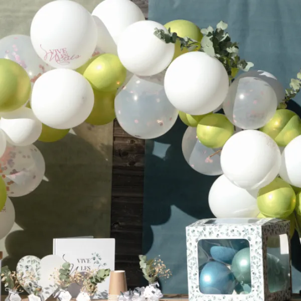 Badaboum Kit Arche De 50 Ballons Vive Les Mari S & Rubans