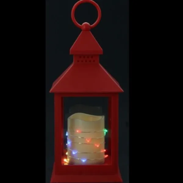 Badaboum Lanterne De Noel Rouge Avec Bougie Online