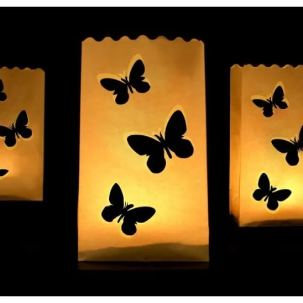 Badaboum Lanterne Photophore Mariage Papillon Pour All E De Mariage X 10 Pi Ces