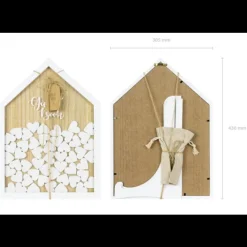 Badaboum Livre D'Or Bois Guest Book Avec Coeur