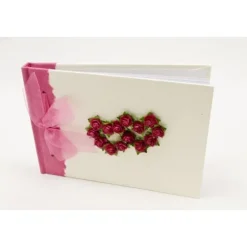 Badaboum Livre D'Or Double Coeurs Fuchsia