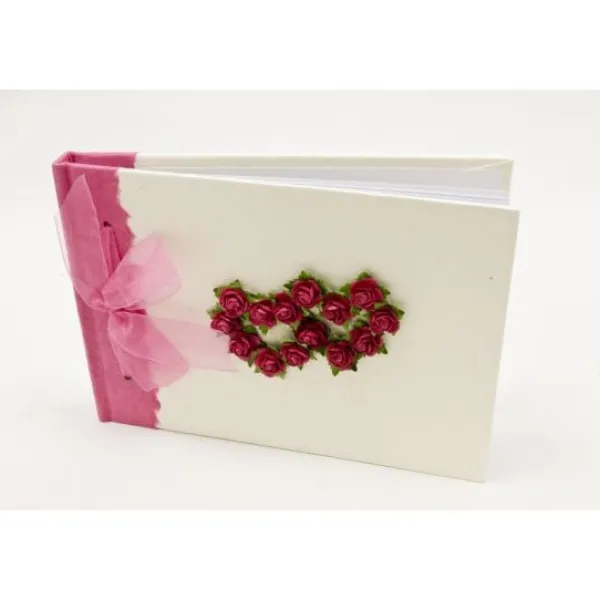 Badaboum Livre D'Or Double Coeurs Fuchsia