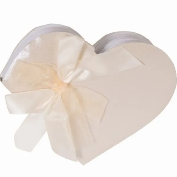 Badaboum Livre D'Or Mariage En Forme De Coeur Ecru