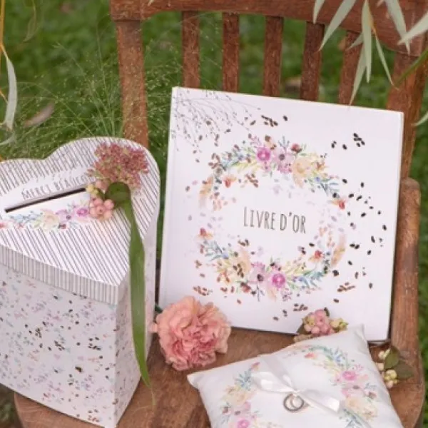 Badaboum Livre D'Or Mariage Fleuri