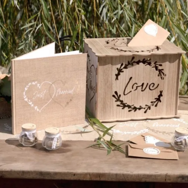 Badaboum Livre D'Or Mariage Naturel Just Married 24 Cm X 24 Cm