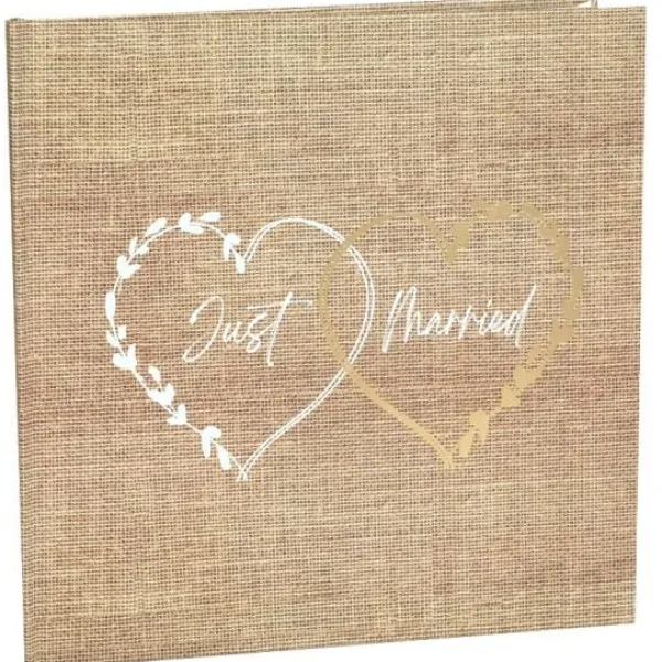 Badaboum Livre D'Or Mariage Naturel Just Married 24 Cm X 24 Cm