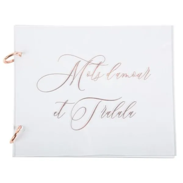 Badaboum Livre D'Or Mots D'Amour Et Tralala Acrylique Rose Gold