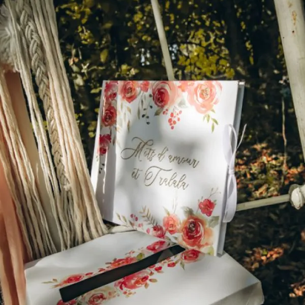 Badaboum Livre D'Or Theme Romantique Flowers