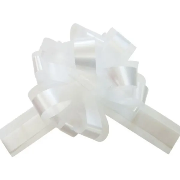 Badaboum Lot De 5 Grands Noeuds En Tulle Blanc 50Mm Online