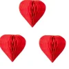 Badaboum Lot De 3 Mini Coeurs Alv Ol S Rouge