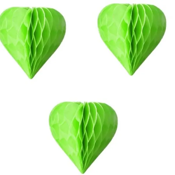 Badaboum Lot De 3 Mini Coeurs Alv Ol S Vert Anis