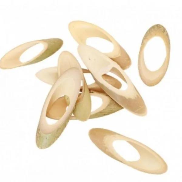 Badaboum Lot De 24 Ronds De Serviette En Bambou Naturel Sale