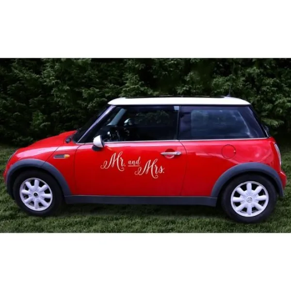Badaboum Lot De 3 Stickers Mariage Voiture Mr Mrs