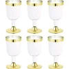 Badaboum Lot De 6 Verres A Vin Plastique Or Pas Cher