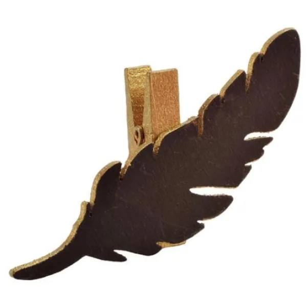 Badaboum Marque Place Ardoise Plume Or X 6 Pi Ces