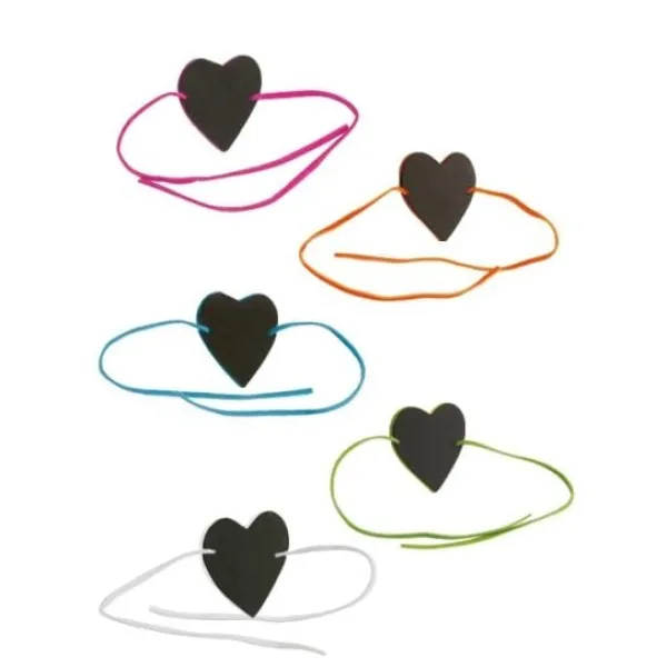 Badaboum Marque Place Bracelet Coeur En Ardoise X 6 Pi Ces