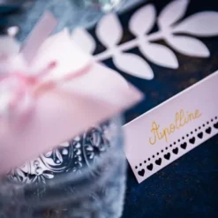 Badaboum Marque Place Carton Avec Petits Coeurs Rose X 10 Pi Ces