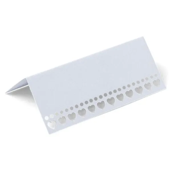 Badaboum Marque Place Carton Avec Petits Coeurs Blanc X 10 Pi Ces