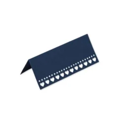 Badaboum Marque Place Carton Avec Petits Coeurs Bleu Marine X 10 Pi Ces