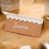 Discount Marque Place Carton Kraft Et Dentelle X 10 Pi Ces Theme Dentelle