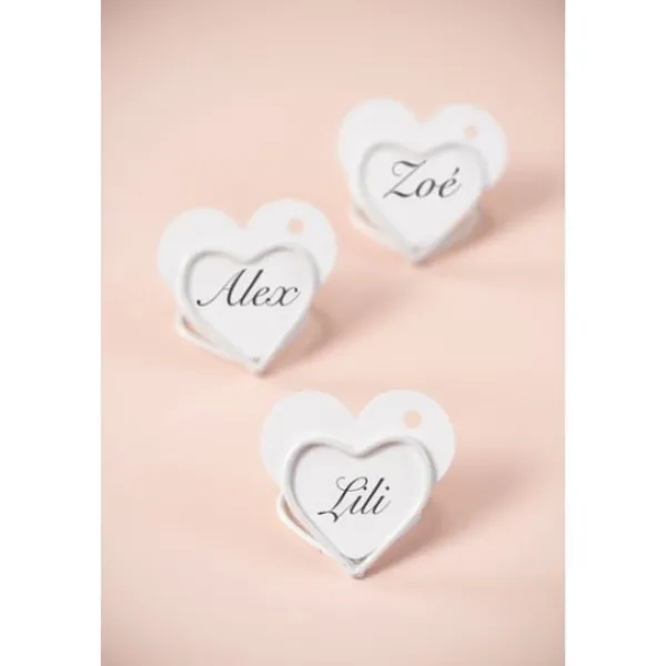 Badaboum Marque Place Clipse Coeur Blanc X 2 Pi Ces