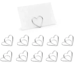 Badaboum Marque Place Clipse Coeur Argent Chrome X 10 Pi Ces