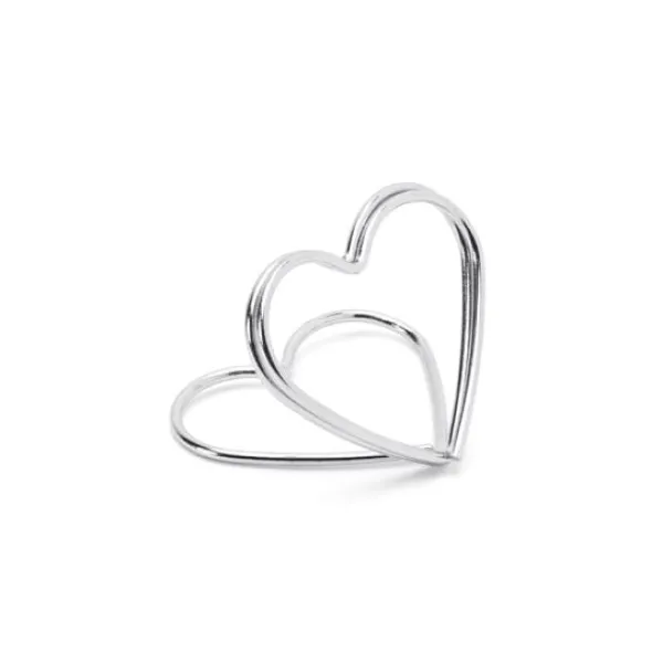 Badaboum Marque Place Clipse Coeur Argent Chrome X 10 Pi Ces