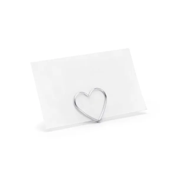 Badaboum Marque Place Clipse Coeur Argent Chrome X 10 Pi Ces