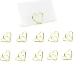 Badaboum Marque Place Clipse Coeur Or Chrome X 10 Pi Ces