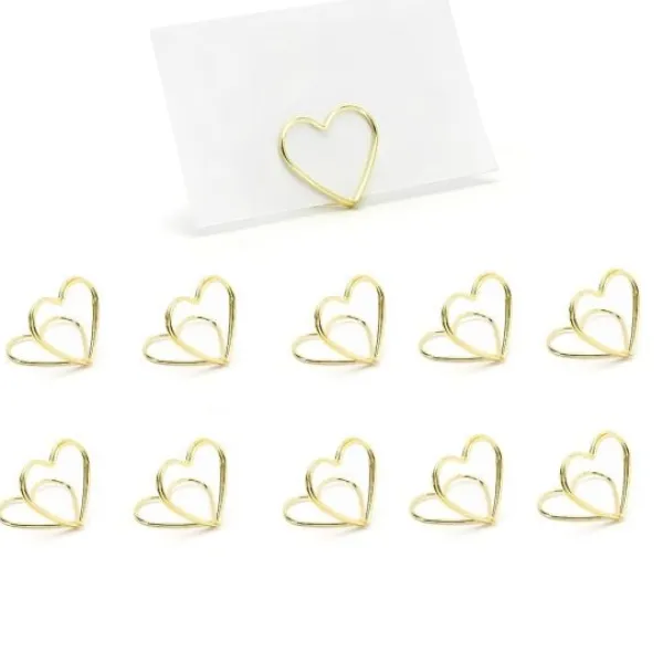 Badaboum Marque Place Clipse Coeur Or Chrome X 10 Pi Ces